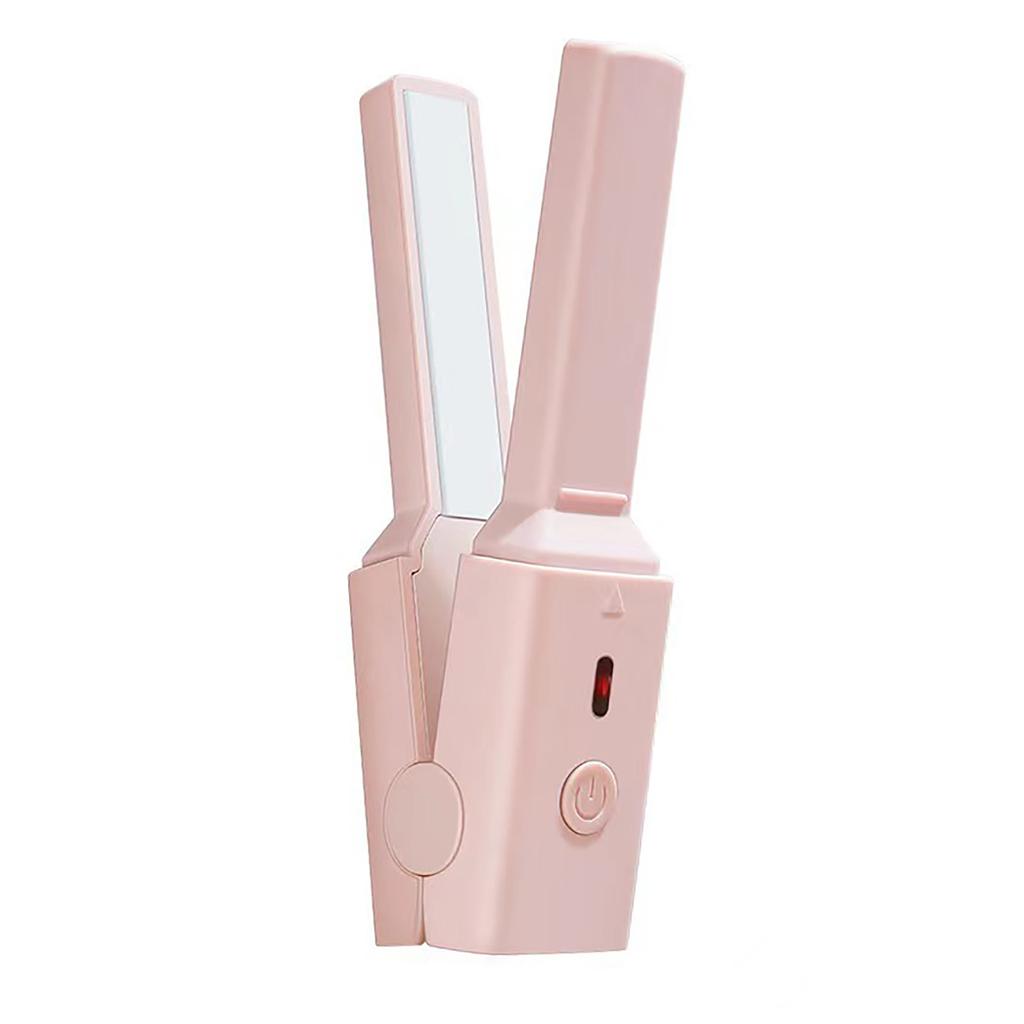 Mini Hair Straightener and Curler Trave Portable USB Fast Heating Flat Iron Hair Curler Styling