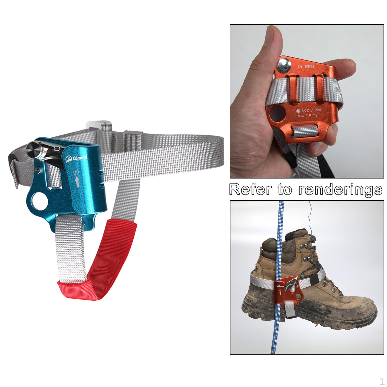 Foot Ascender for Outdoor Climbing and Caving with Rope Compatibility Right Foot