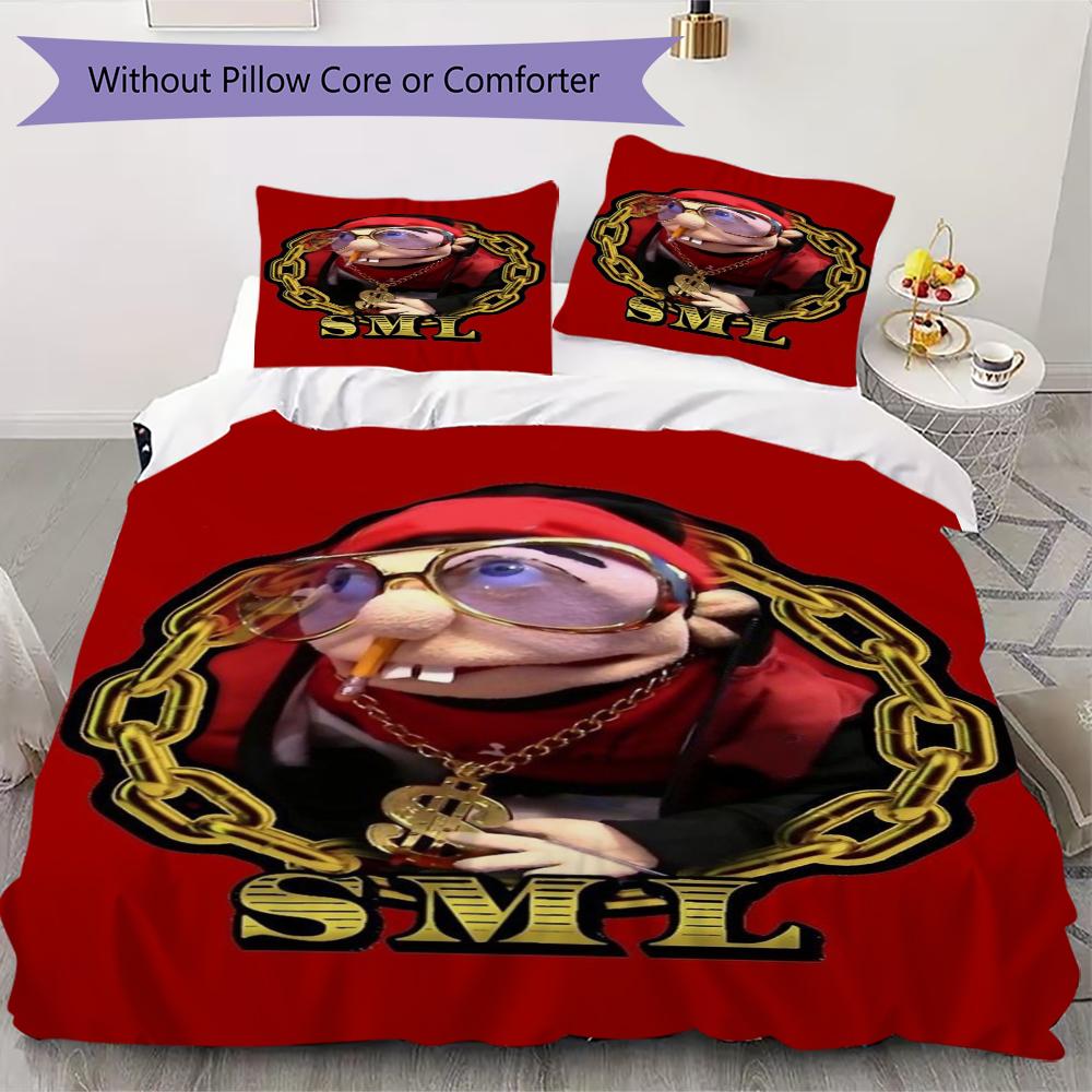 

Jeffy Pattern Bedding uilt Set uilt Cover Pillowcase Home Decoration Birthday Gift (1 * duvet cover + 2 * pillowcase without core)50 135x200cm