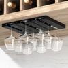 Wine Glass Rack Plastic Under Cabinet Stemware Wine Hanger Punch-Free Goblet Wine Glass Hanger