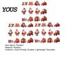 Christmas Wall Hanging Decor 12/24/36Pcs Wooden Ornaments, Santa Claus Red Truck Decorations with Rope, Festive Home Accents Xmas Tree Pendant,