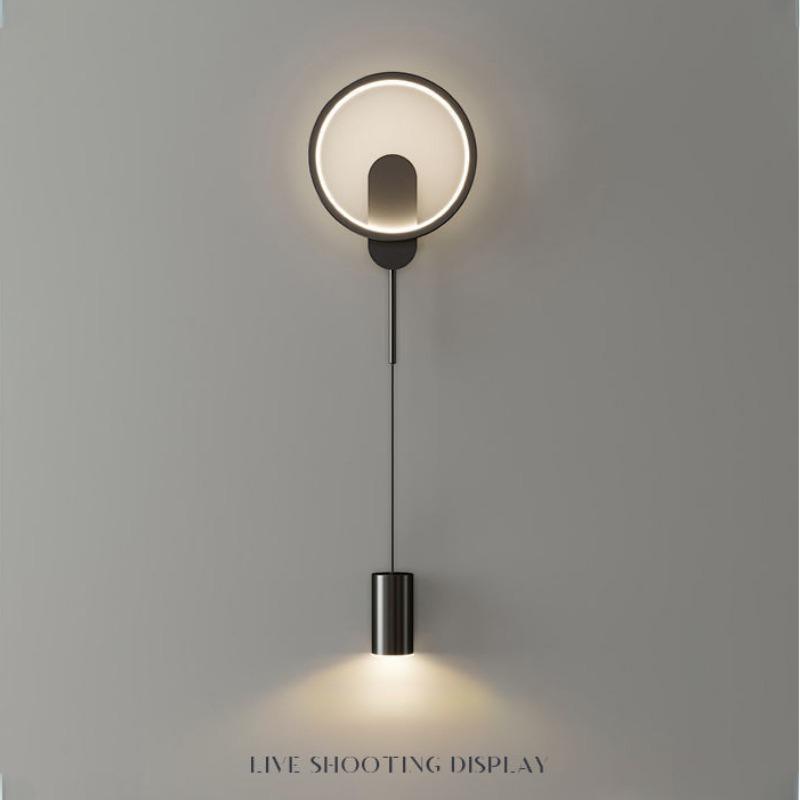 Nachtkastje wandlamp, slaapkamerlamp, minimalistische moderne gang, gang, wandlamp, lange strook, woonkamer, achtergrondwandlamp