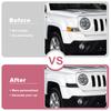 Autocollants de couverture de décoration de lampe de clignotant avant de voiture adaptés à la Jeep Patriot 2011 – 2016, accessoires extérieurs en PVC