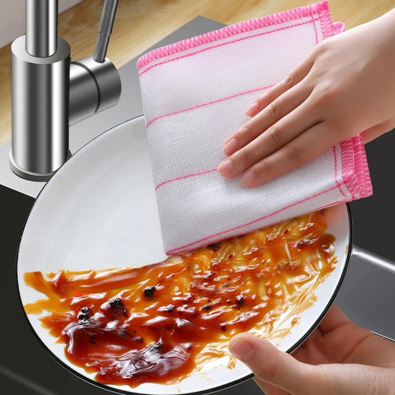 Dishcloth Thickened Dishcloth Kitchen Cleaning Rag Dish Towel