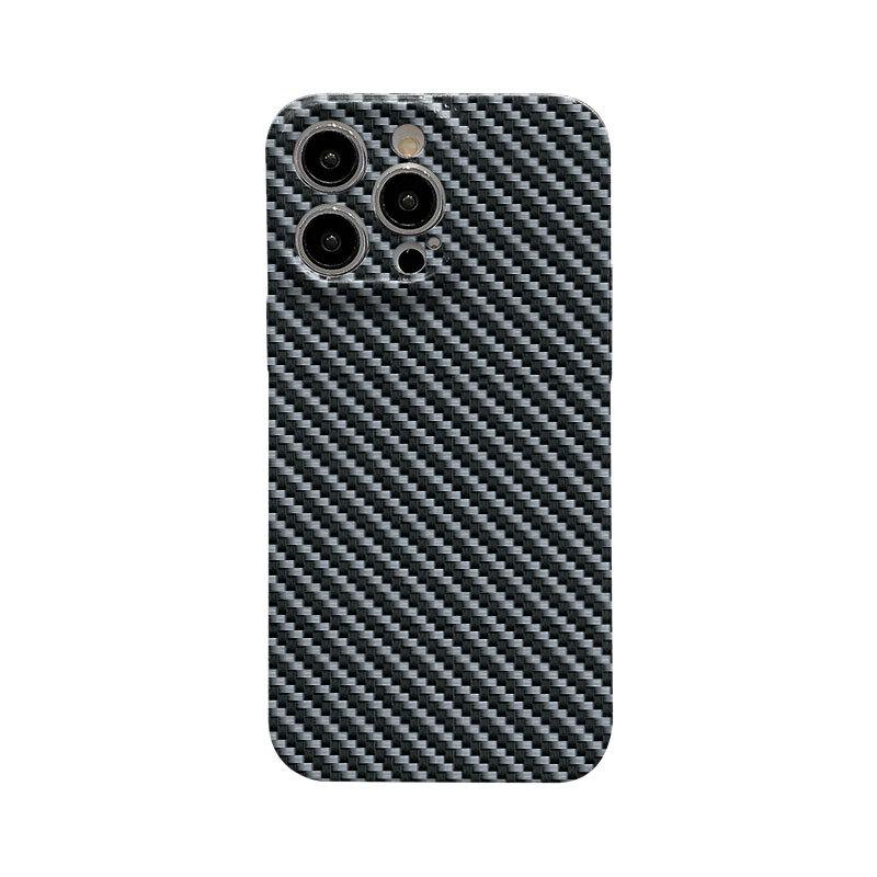 Carbon Fiber Texture Full-Wrap Phone Case for iPhone 15 and 14 Pro Max