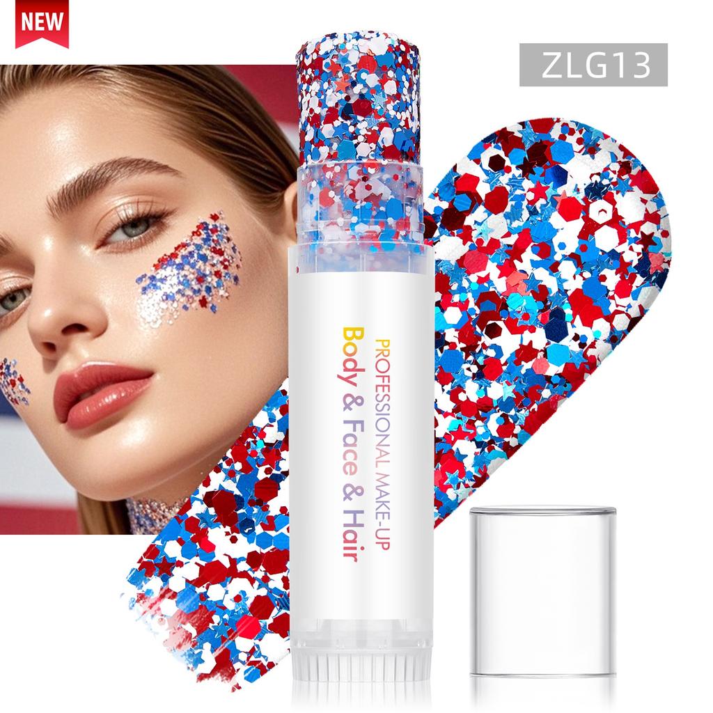 Stick Glitter Corpo, Pittura Facciale, Gel Paillettes, Trucco Sirena, Carnevale Festival Musicale, Capelli, Ombretto, Trucco.