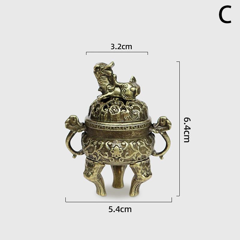 Mini Zenový Styl Kadidelnice ze Slitiny Mini Kadidelnice Boshan Čínská Starověká Domácí Vnitřní Dekorace Stojan na Vonné Tyčinky ze Santalového Dřeva
