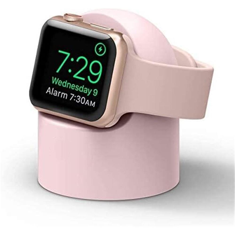 Ladeständer für Apple Watch Serie 9 8 Ultra 7 6 5 SE 4 3 2 Ladestation Silikonhalterung iWatch Ladekabelhalter
