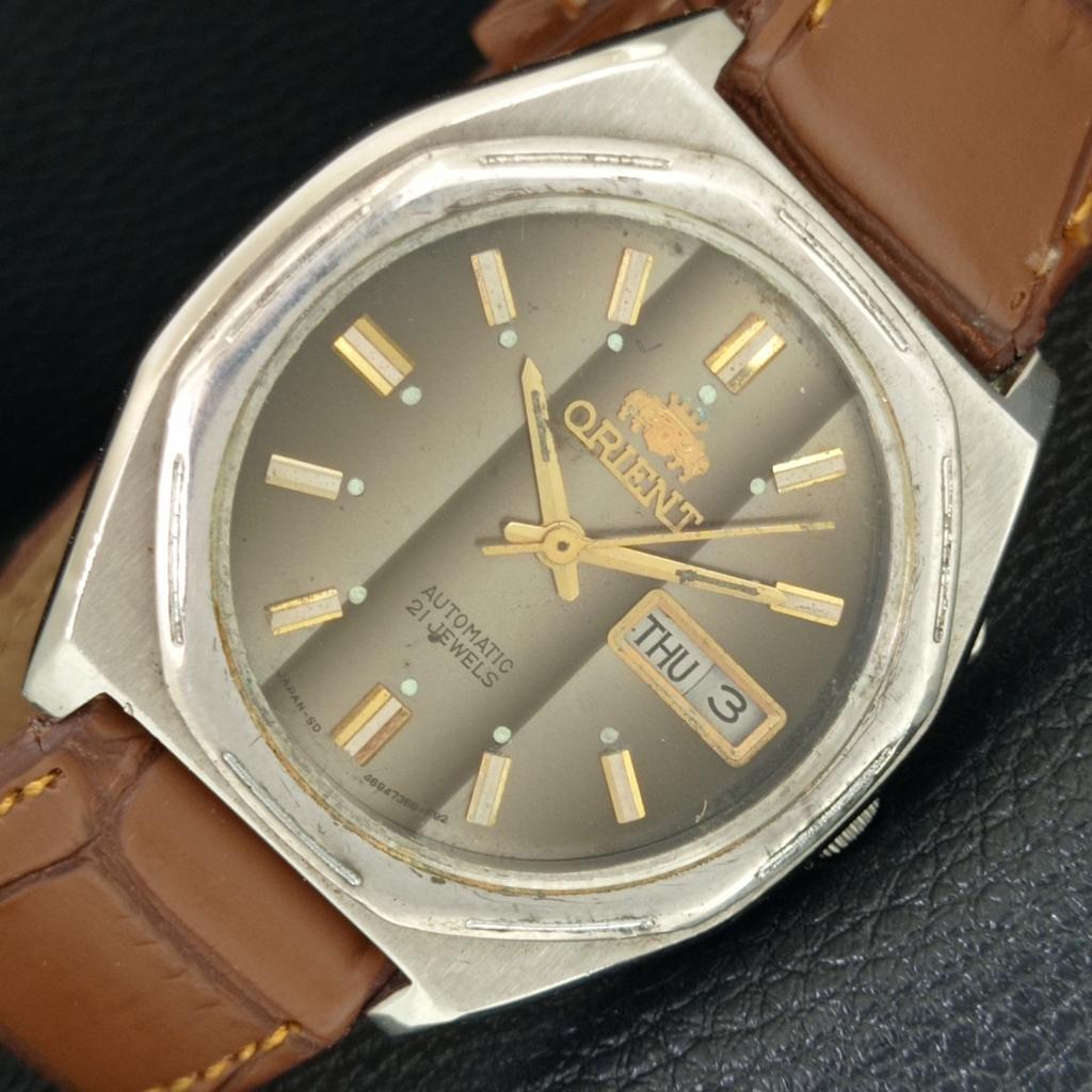 

ORIENT АВТОМАТИЧЕСКИЕ 46941 ВИНТАЖНЫЕ ЯПОНСКИЕ МУЖСКИЕ ЧАСЫ С ОРИГИНАЛЬНЫМ ЦИФЕРБЛАТОМ a704890-1