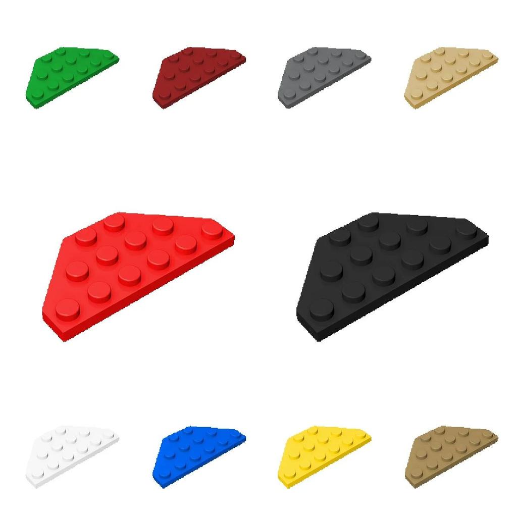 50Pcs 2419 3x6 Wedge Plate Building Blocks 3x6 Cut Corners 43127 Bricks Particle Puzzle Assemble Toys Children Birthday Gift