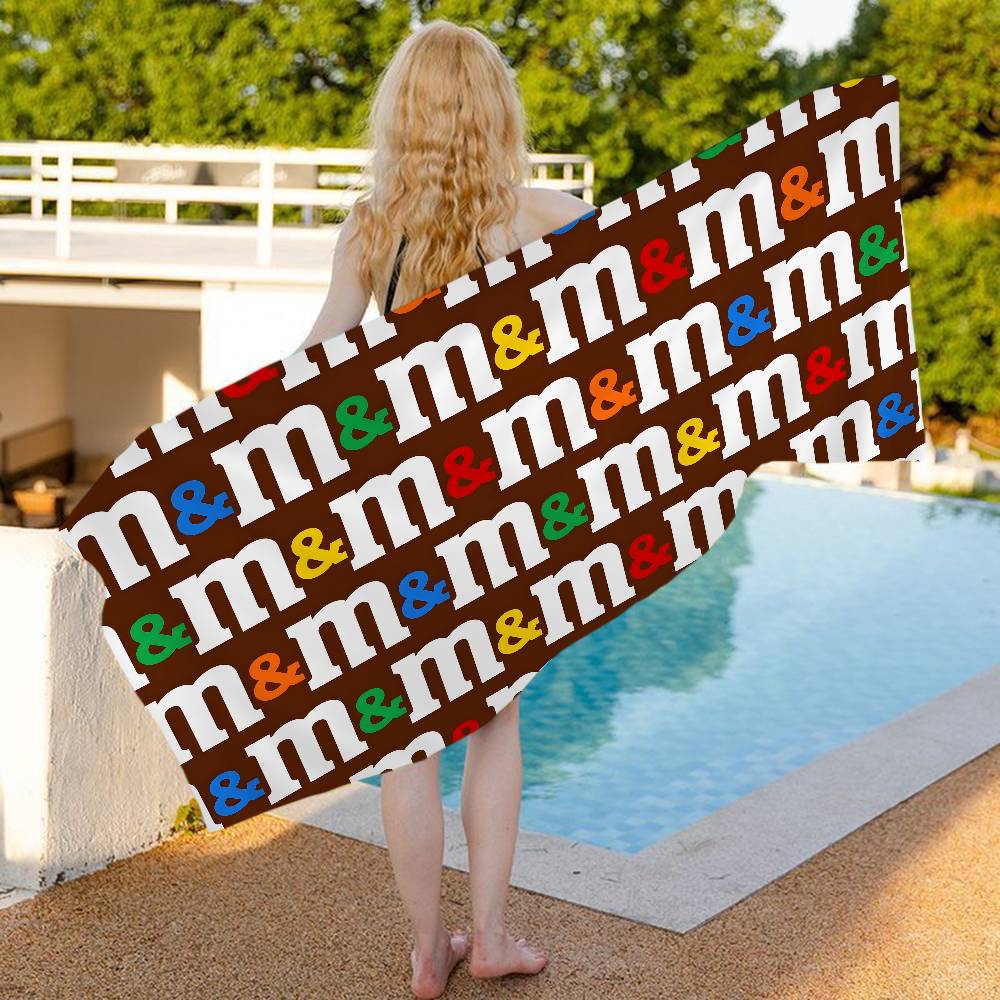 Carpet M&M Candy Snacks Microfiber Beach Towel Absorbent Quick dry Soft Yoga Swimming Resort Mountain Climbing Towel