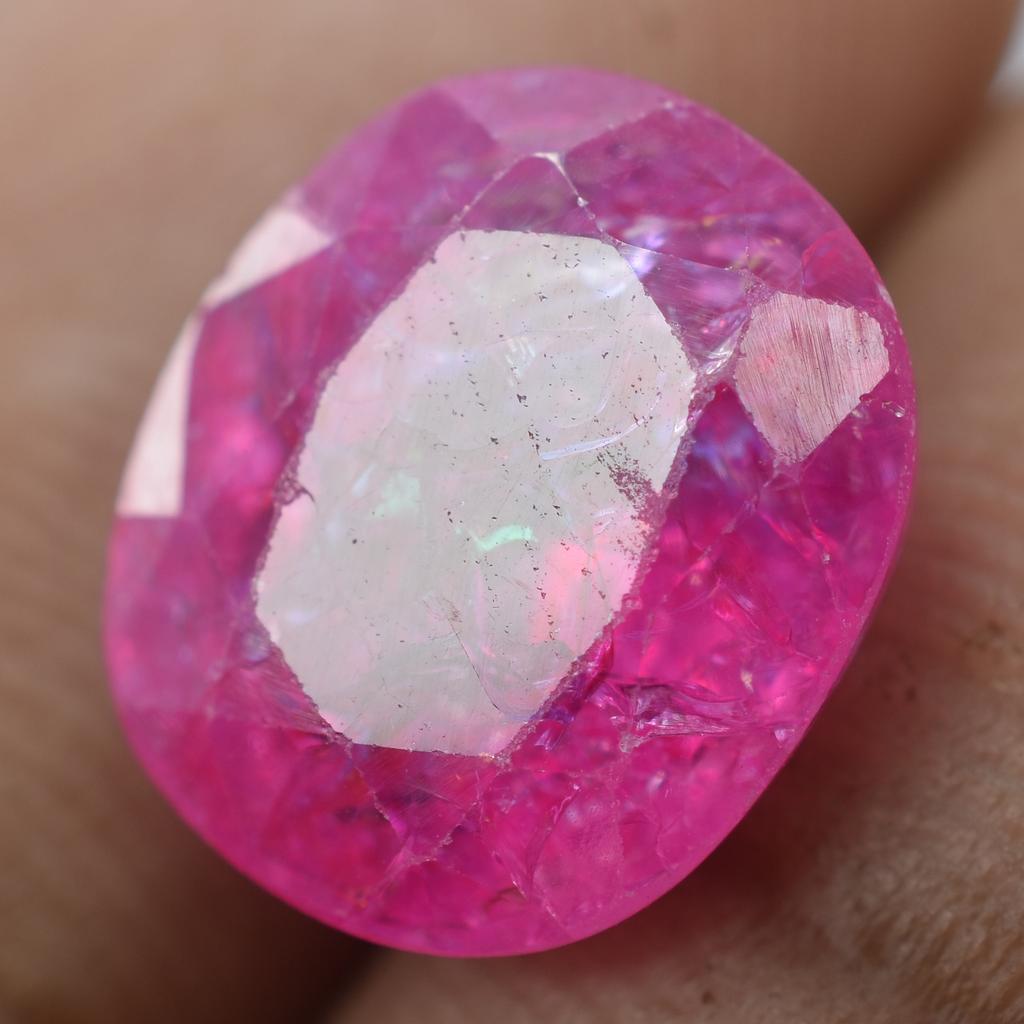 Rare Ruby Pink Oval Cut CERTIFIED 8.25 Carat Natural Loose Gemstone S-604