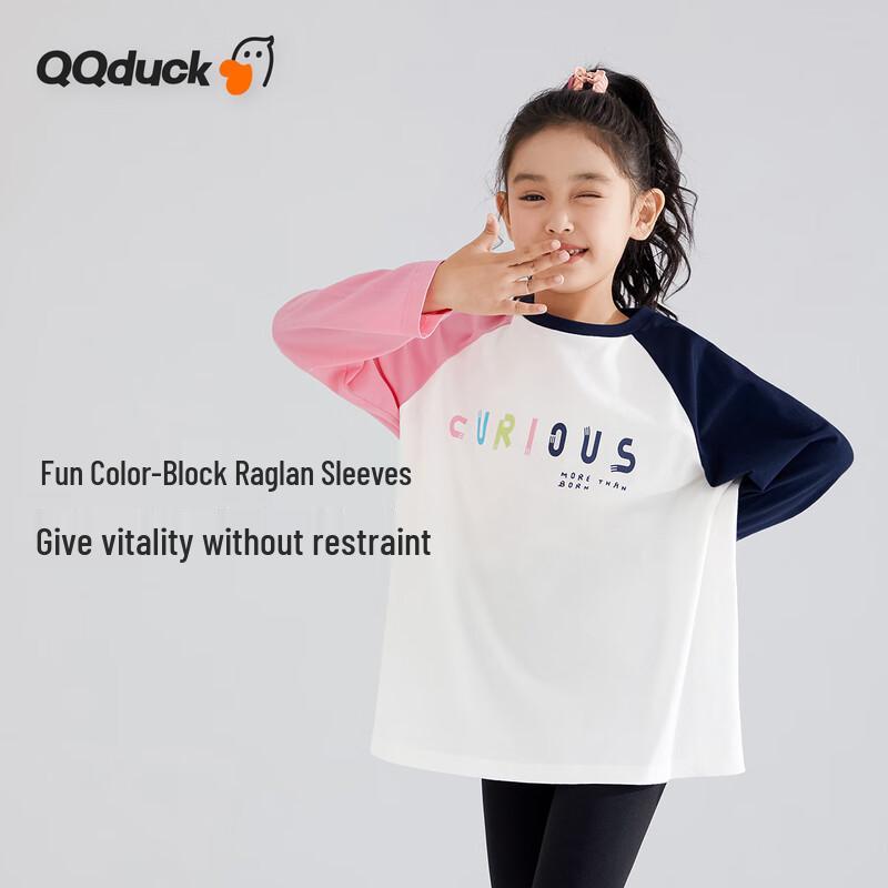 QQ DUCK Girls' Sweet Cool Long-Sleeve T-Shirt