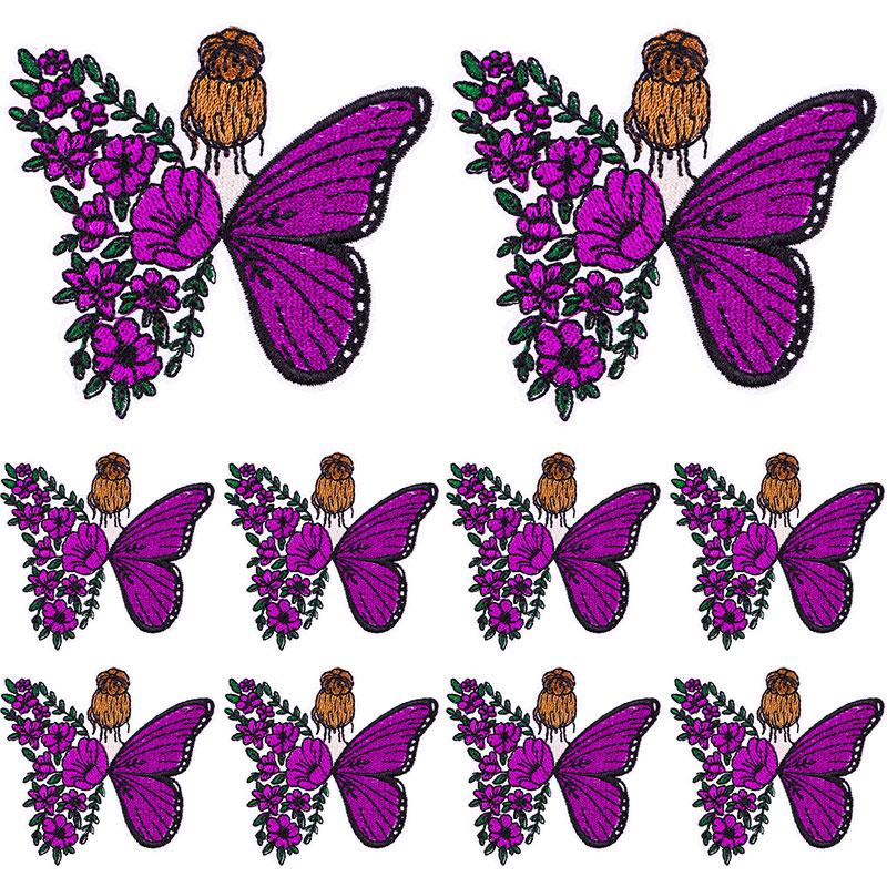 5 szt./Partie Księżyc Motyl Taśma Kwiat Haftowana Naszywka Kreskówkowe Naszywki Na Ubrania DIY Naszywki Do Naprasowywania Na Ubrania Naklejki Do Naszywania