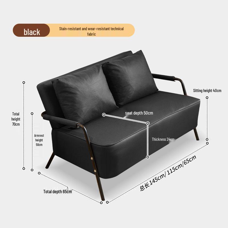 2024 Tofu Block Straight Row Sofa for Small Apartments & Rental Homes