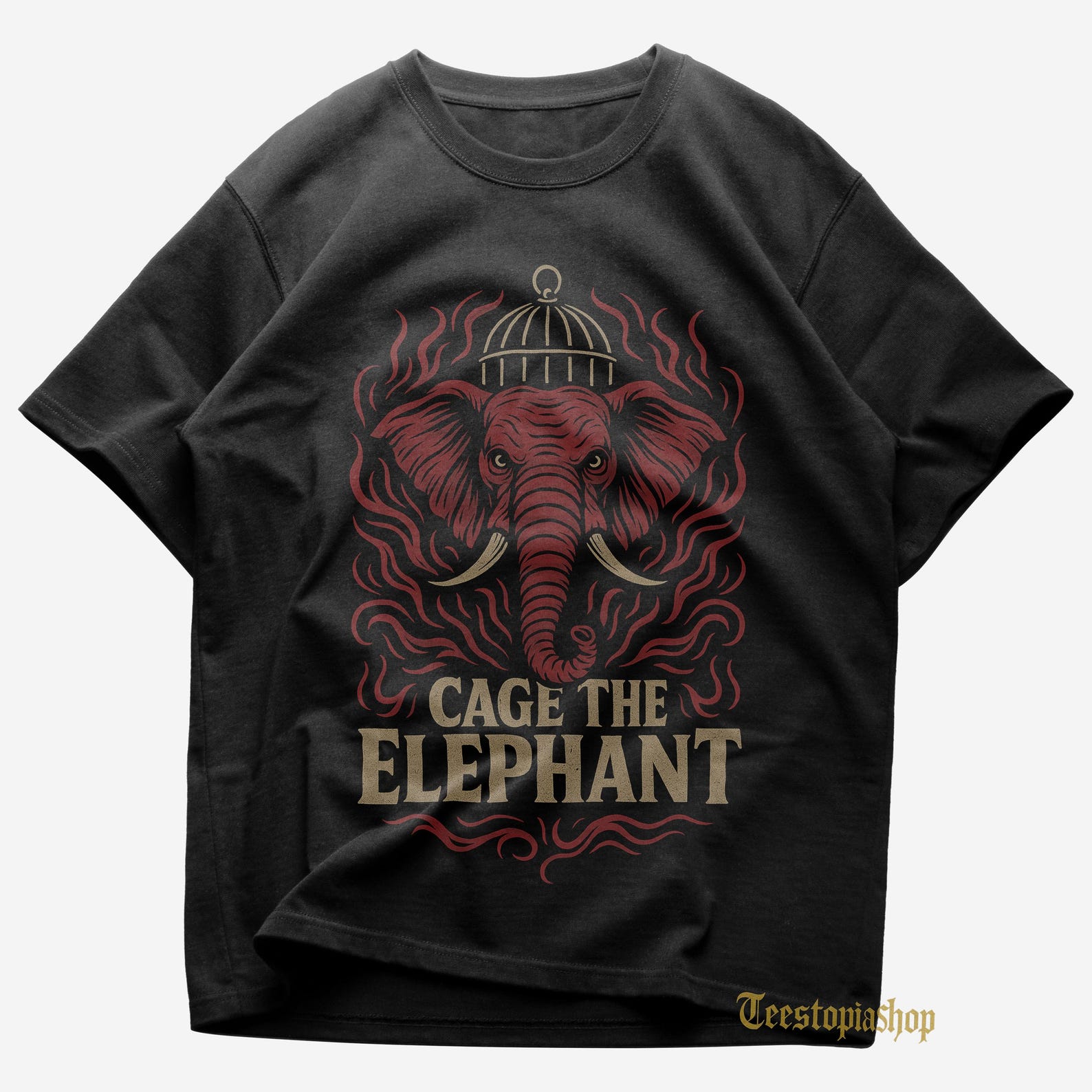 Cage The Elephant T shirt - Cigarette Daydreams - Trouble - Cage The Elephant Merch - Unisex Rock Tee - Premium Music Apparel 2XL