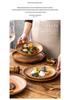 Nordic Style Wood-Fired Ceramic Dinner Plate - Retro Western Steak & Pasta Plate