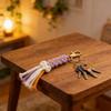 Artistic Handcrafted Cotton Tassels Key Holder Multicolor Tassels Pendant Perfect For Purse Tassels And Daily Use