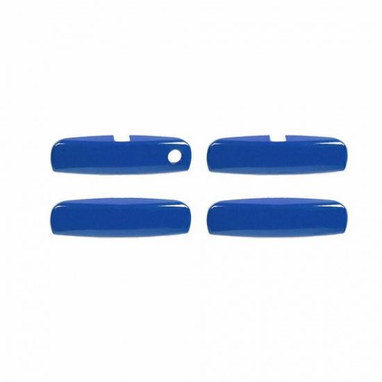 For Dodge Charger 2015-2024 Ocean Blue Exterior Side Door Handle Cover Trim 4PCS