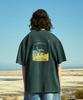 Peullukeu Camel Pigment Short Sleeve T-Shirt Blue Green Fst727