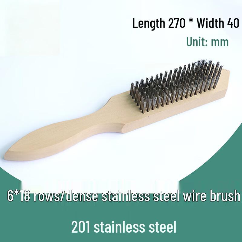 Wooden Handle Stainless Steel Wire Brush