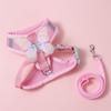 Small Dog Harness and Leash Sets Spring Summer Cute Butterfly Cat Harness and Leash Sets Breathable Dog Harness for Small Dog