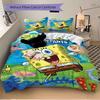 Spongebob'S Underwater Adventure Print 3Pcs Bedding Setduvet Cover With 2 Bedropillowcase Home Birthday Gift
