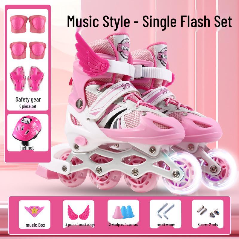 Kids' Inline & Ice Skates Set for Ages 3-15 - Beginner Rollerblades for Boys & Girls