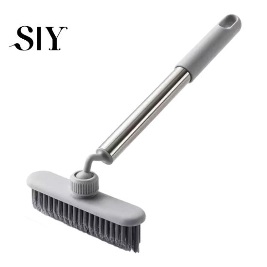 Horizontal Vertical Switch Brush Crevice with Extended Handle Universal Rotation Design Waist Friendly Cleaning Tool V-Shaped Dense Bristles Stubborn