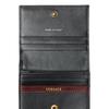 Versace Emblem Metal Medusa Pattern Double Fold Design Lambskin And Calfskin Wallet Women Wallet Black 1024190-1A17449_1B55J