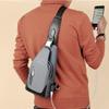 Men's Waterproof Oxford Cloth Crossbody Chest Bag - Korean Style, Trendy, Wear-Resistant, Single Shoulder Bag