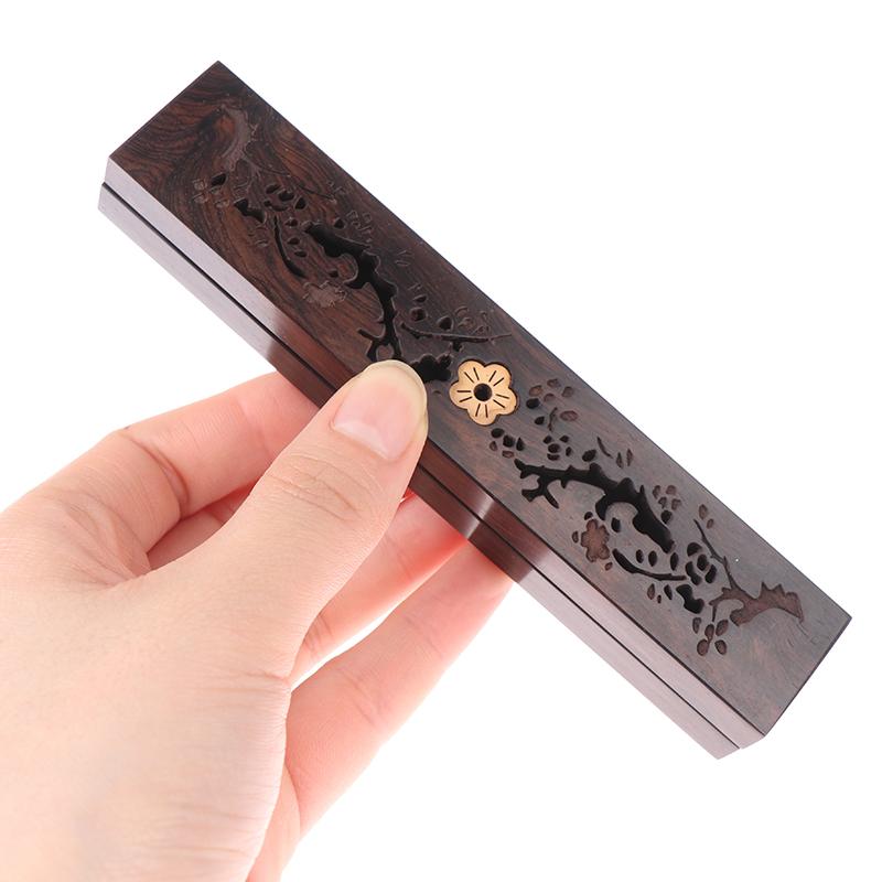 Creative Handmade Hollow Sandalwood Lying Box Wood Joss Stick Incense Holder