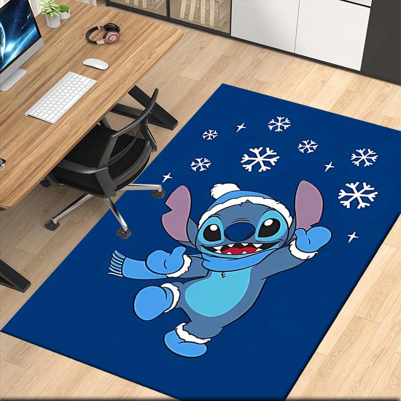 Stitch Printed Carpet, for Office Chair Living Room Bedroom Kitchen Room Decor Gifts.