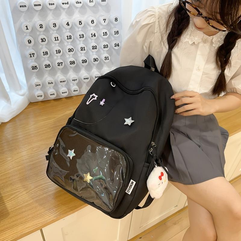 Transparent Large Capacity Student School Bag College Style Women's Backpack