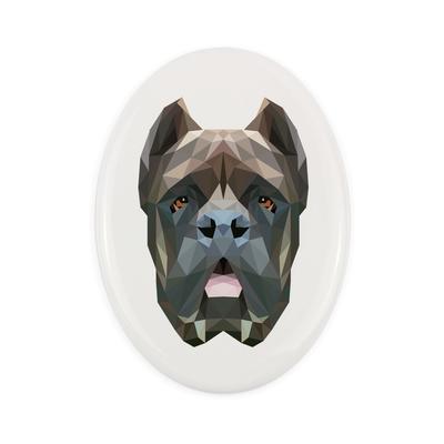 Cane Corso Italiano -Płytka Ze Zdjęciem I Napisem Geometryczna Marki Art-Dog