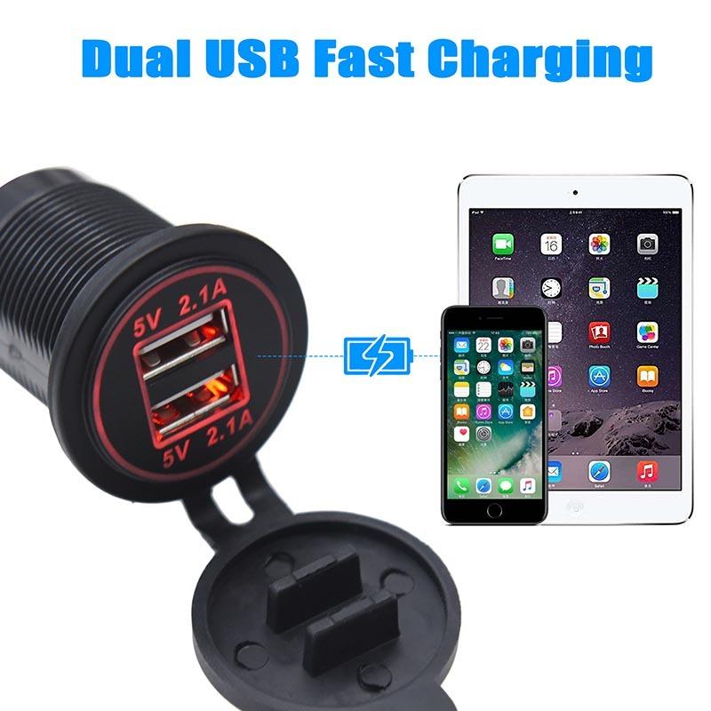 8 Gang Switch Panel Rocker Circuit Breaker Toggle Switch Panel With Dual USB Charger 12V Voltage Meter For Car Boat RV Camper