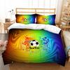 Комплект постельного белья с футбольным принтом, домашнее постельное белье Queen King, полноразмерная двуспальная кровать, пододеяльник и наволочка, домашнее постельное белье