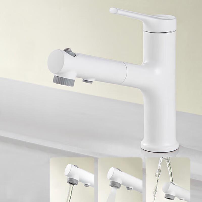 LINGJULI Single Handle Pull-Out Bathroom Faucet