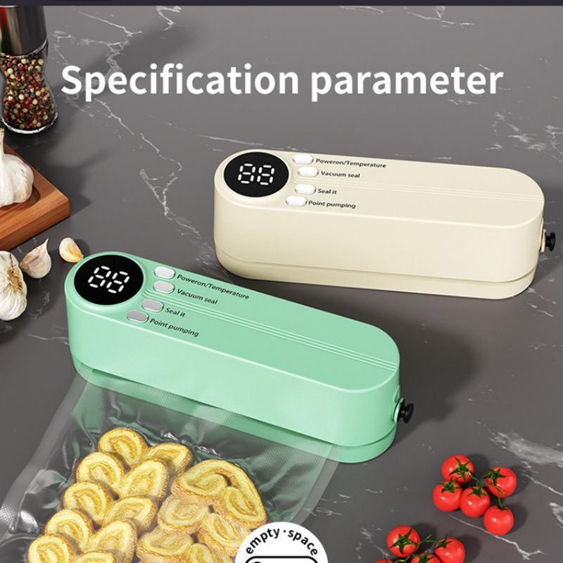 Mini Wireless Vacuum Sealing Machine Portable Fully Automatic Food Packaging Plastic Sealing Machine for Household Use