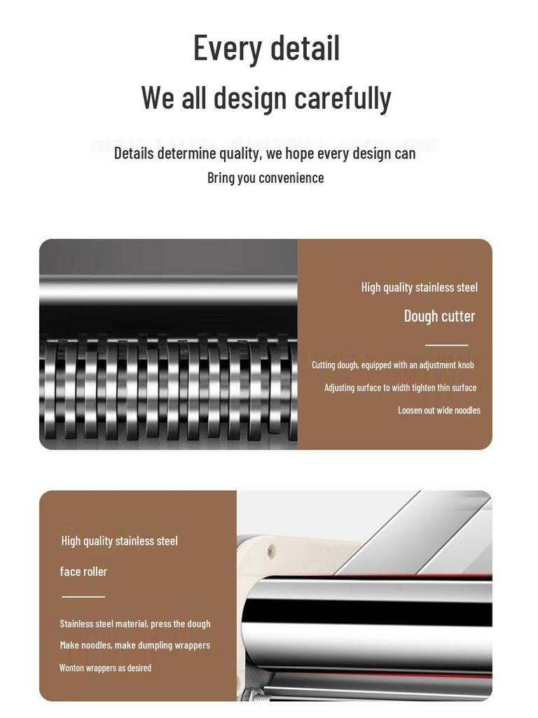 Stainless Steel Automatic Dough Press & Noodle Machine for Baozi, Mantou, and Dumplings with Free Shipping