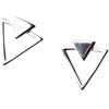 Fashion Hollow Triangle Geometric Stud Earrings For Women Simple White Gold Plated Ear Jewelry