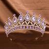 Baroque Crystal Crown Tiara Headband for Women Rhinestone Prom Diadem Crown Bridal Wedding Hair Accessories Jewelry Crown Tiara
