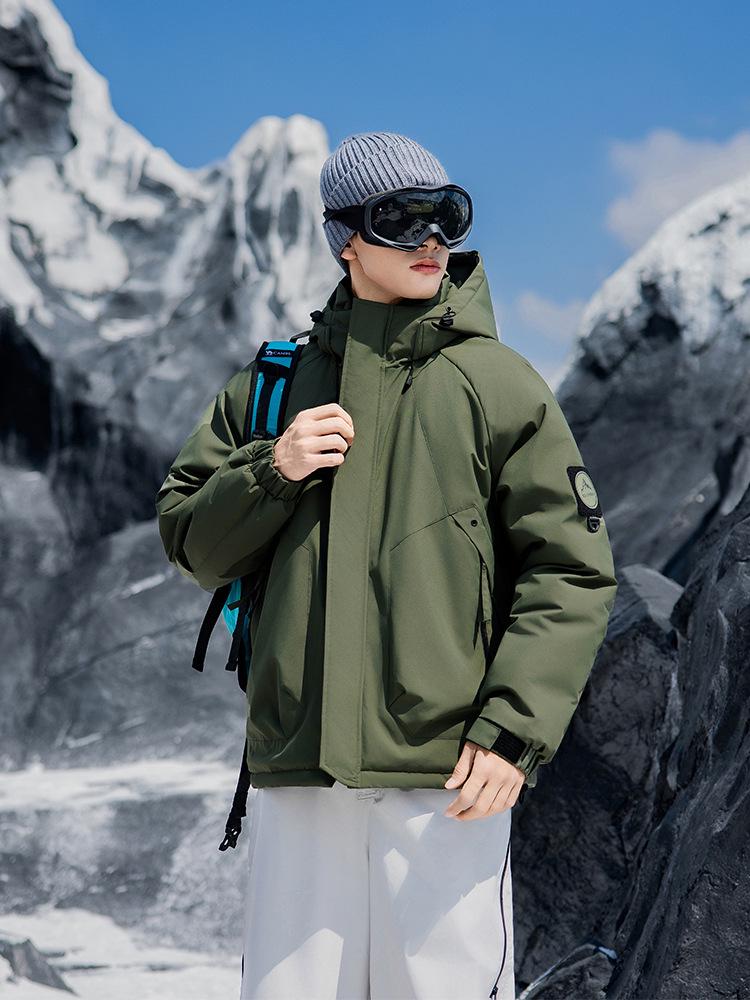 Men's Trendy Thickened Windproof Puffer Jacket – Warm Graphene Cotton Winter Coat