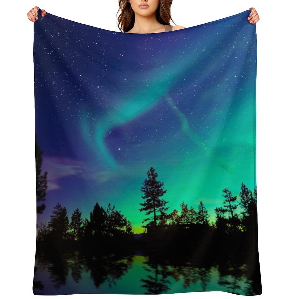 Northern Lights 4 Throw Blanket Cosplay Anime For Sofa Thin Christmas Gifts Soft Plush Plaid Blankets