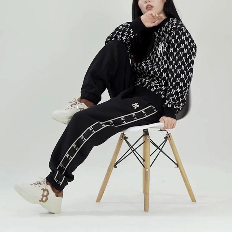 New MLB New York Yankees Knitted Sweatpants Unisex Black 3APTM0326-50BKS