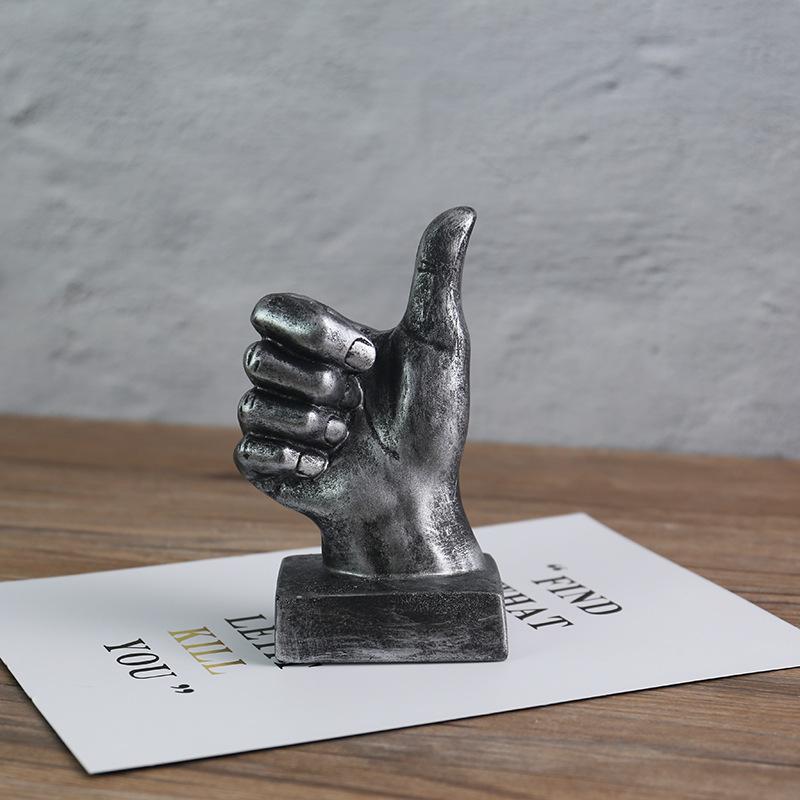 American Retro Hand Gesture Ornament for Home & Coffee Shop Decoration