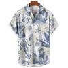 Men Women Vintage Sailing Shirt 3D Graphic Print Hawaiian Beach Shirt Summer Oversized Casual Short Sleeve Tops