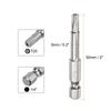 1/2pcs Security Torx Bit 1/4" Hex Shank 2" Long T6-T40 Magnetic Tamper Resistant Star Bits Screwdriver Torx Head with Hole