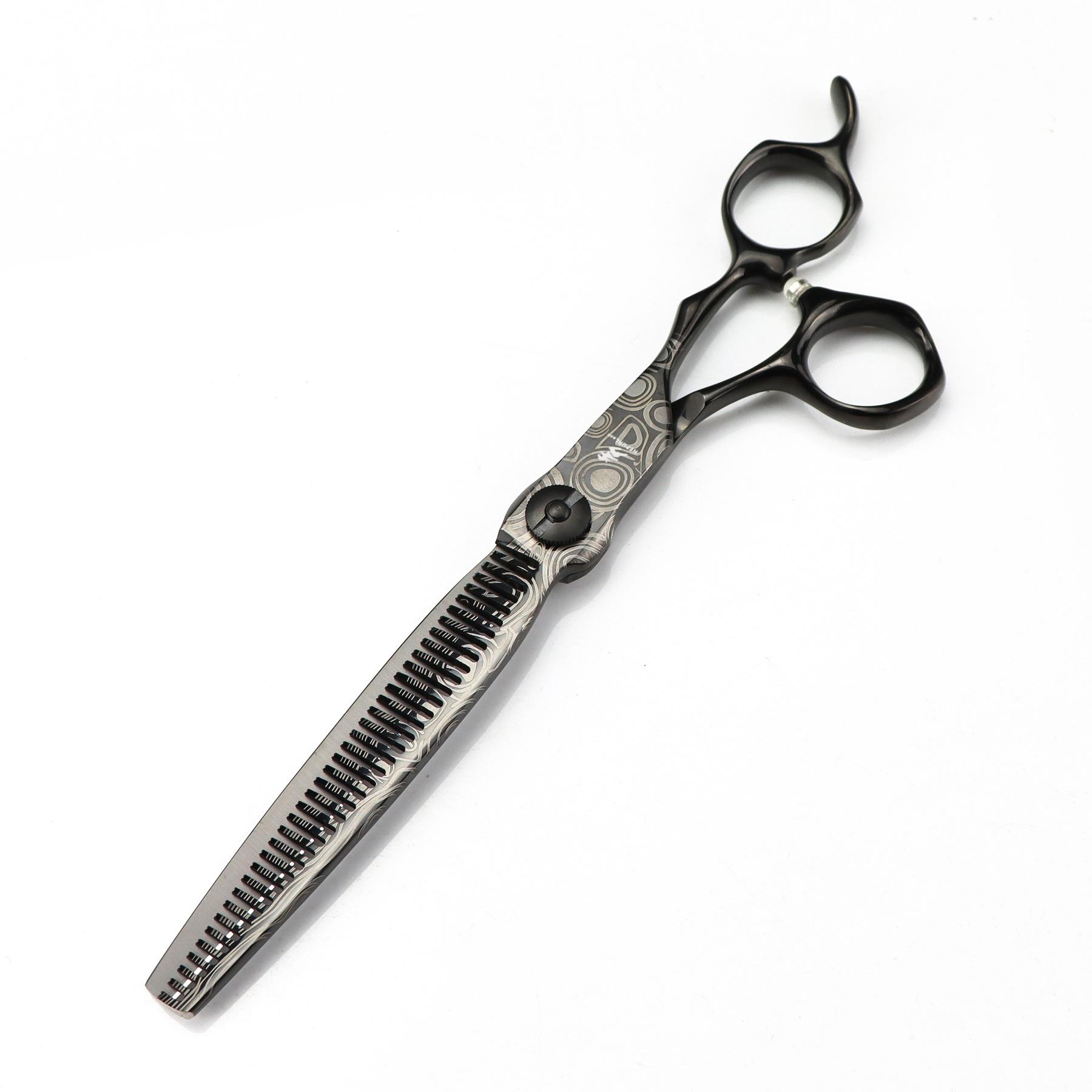 

Black 7.0 Niepsen Black Steel, Hair Scissors, Barber Scissors, Tooth Scissors, Thin Scissors 7.0inch black teeth