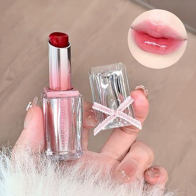 Mirror Lip Glaze Moisturizing Waterproof Forming Quickly Water Light Lip Gloss Non-Sticky Red Jelly Lipstick Makeup